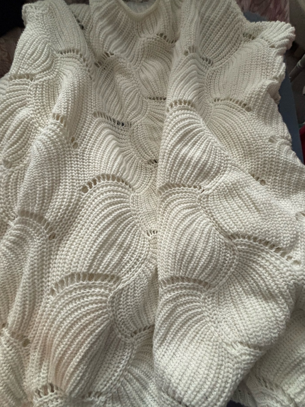 Miracle USA s/m white weave sweater